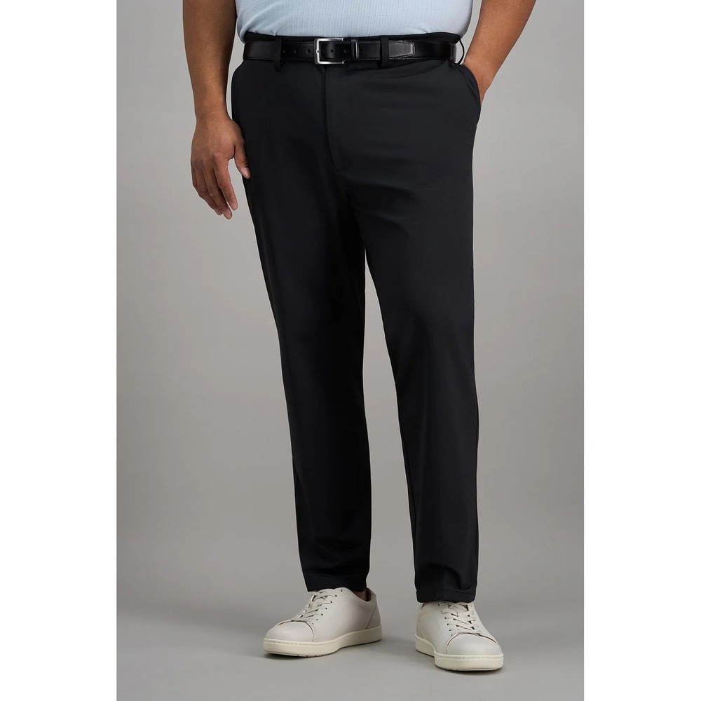 MSRP $90 Haggar HC90107 Sport Men's 48x30 Black Travel Performance Pants Straigh